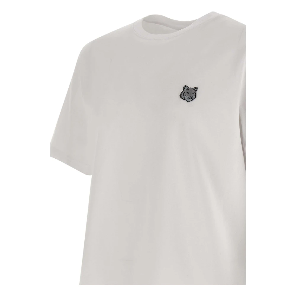 Maison Kitsuné Fox Logo Wit T-shirt White Heren