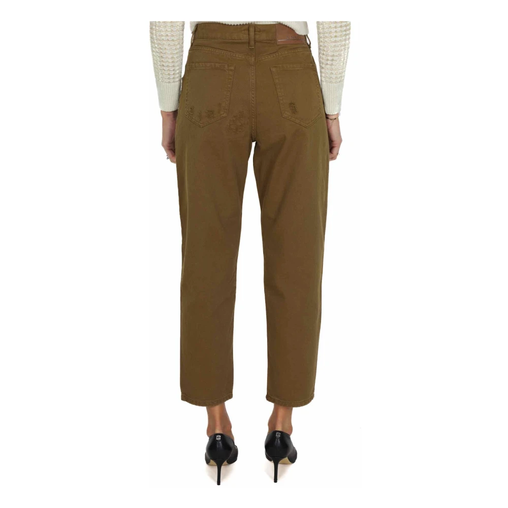 pinko Hoge taille mom fit denim jeans Brown Dames