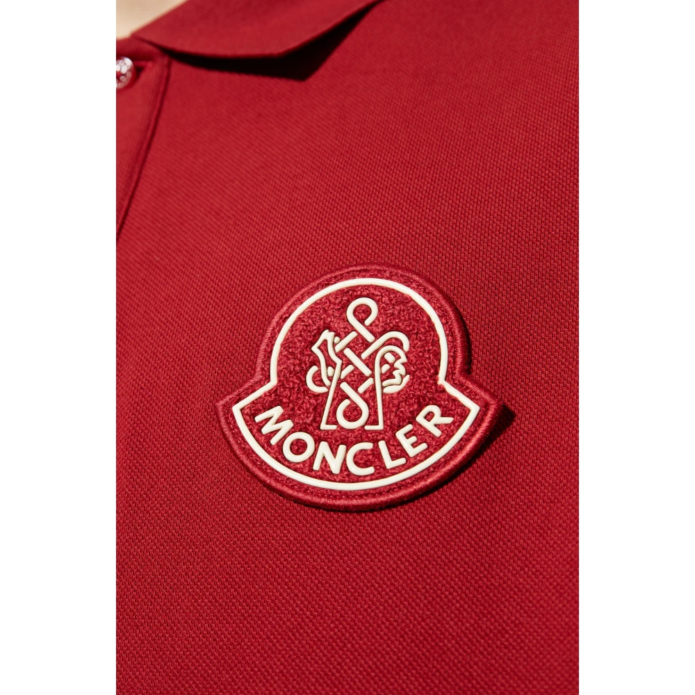 Moncler Polo met logo Red Heren