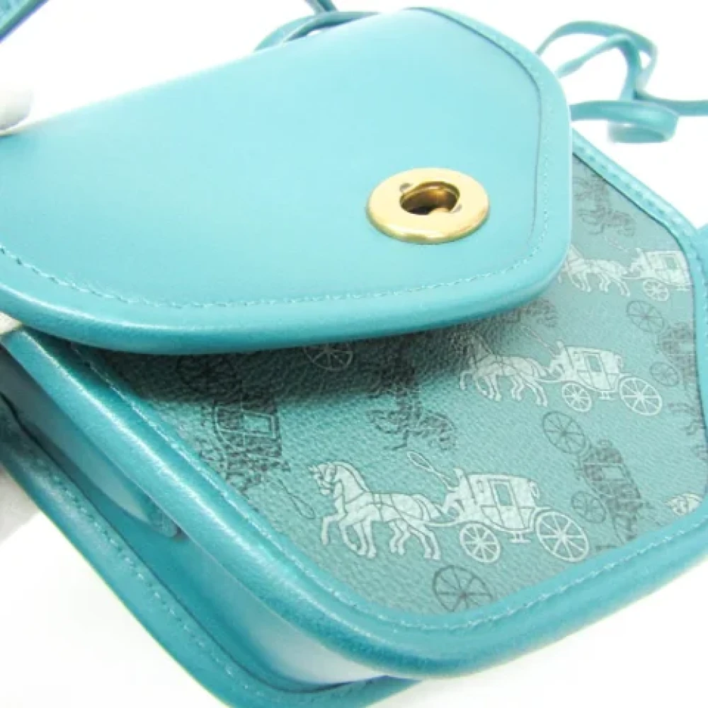 Coach Pre-owned Leather shoulder-bags Blue Dames