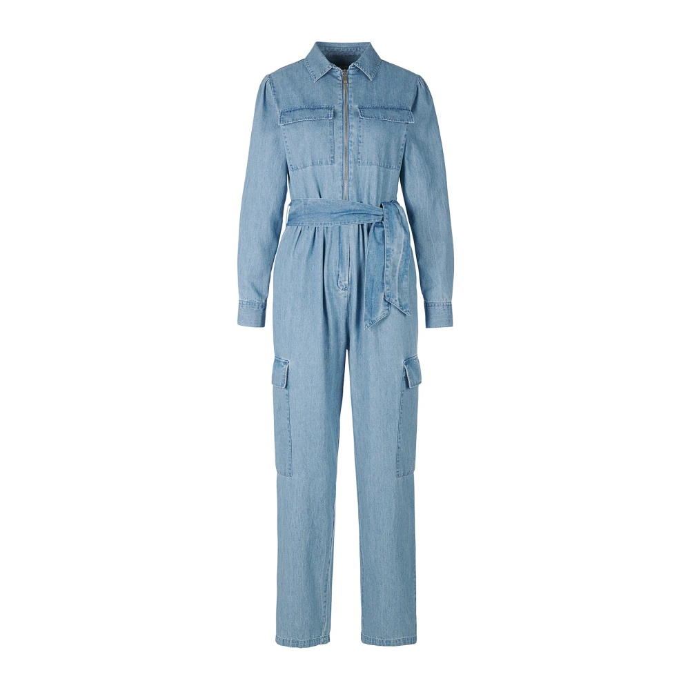 RIANI Wijde pasvorm Denim Workeroverall met riem Blue Dames