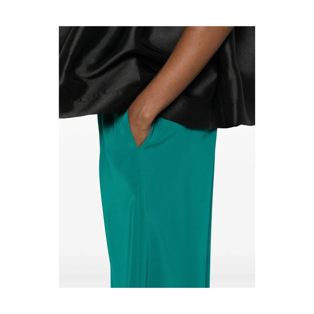Gianluca Capannolo Elastische taille Aqua Groene broek Green Dames