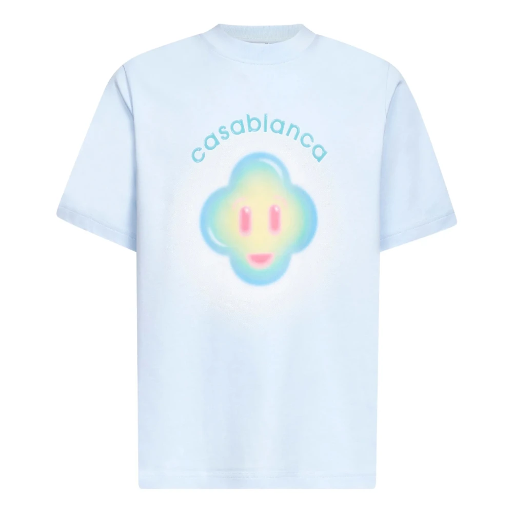 Casablanca Men's Blue T-Shirts, Xs, Cotton T-Shirt