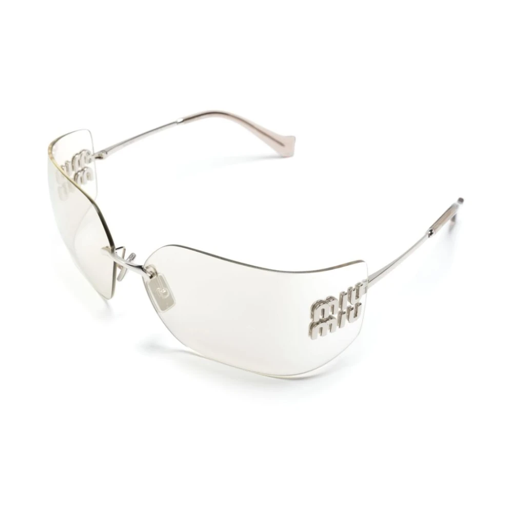 Miu Miu Women's Gray Irregular Sunglasses - Glasses - One Size - Accessories