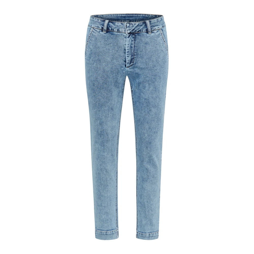 Kaffe Lichtblauwe Gewassen Denim Jeans Blue Dames