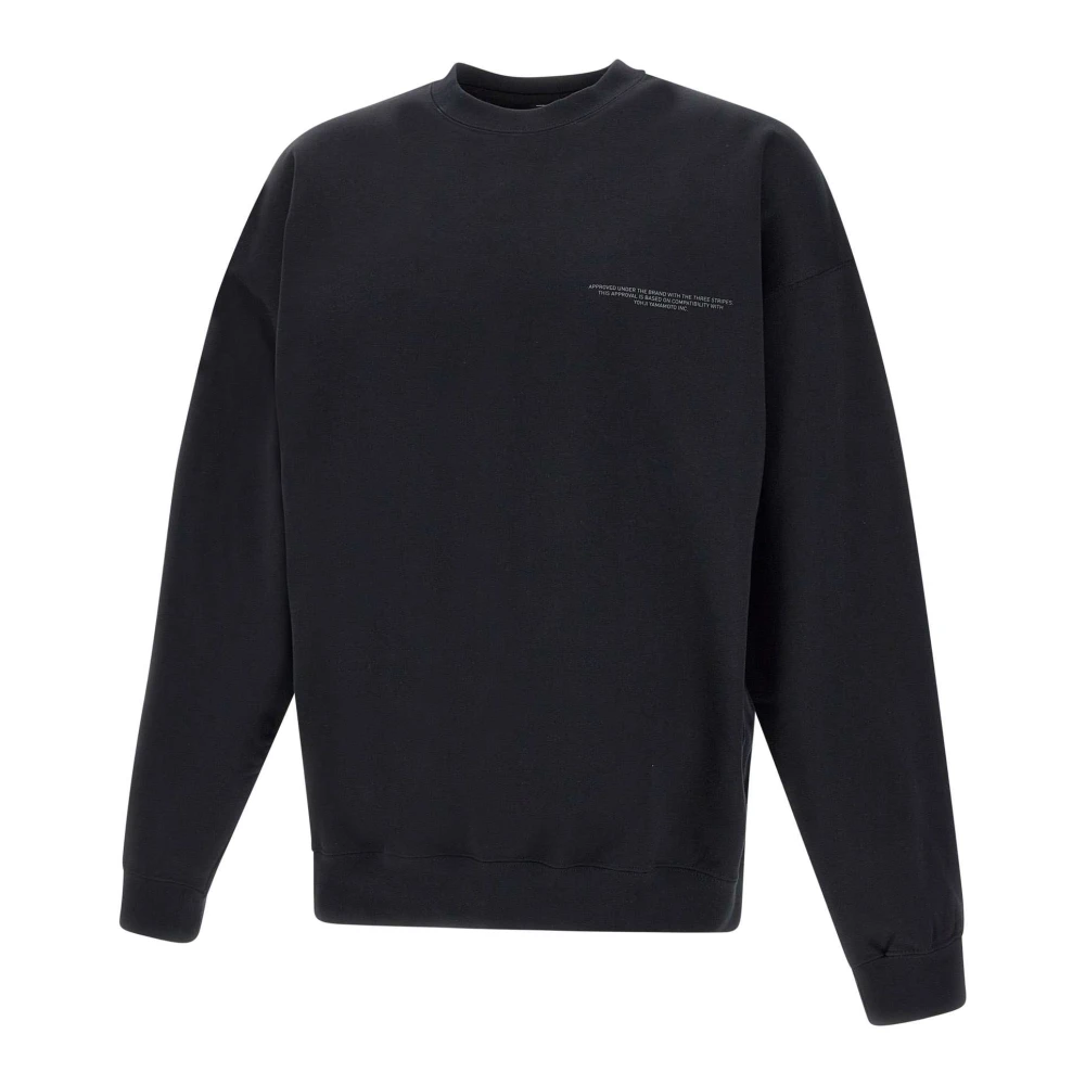 Y-3 Zwarte Katoenen Sweatshirt met Logo Print Black Heren