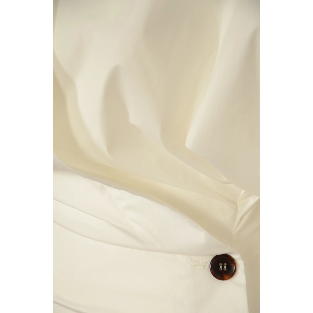 Philosophy di Lorenzo Serafini Witte Taffeta Stretch Overhemden White Dames