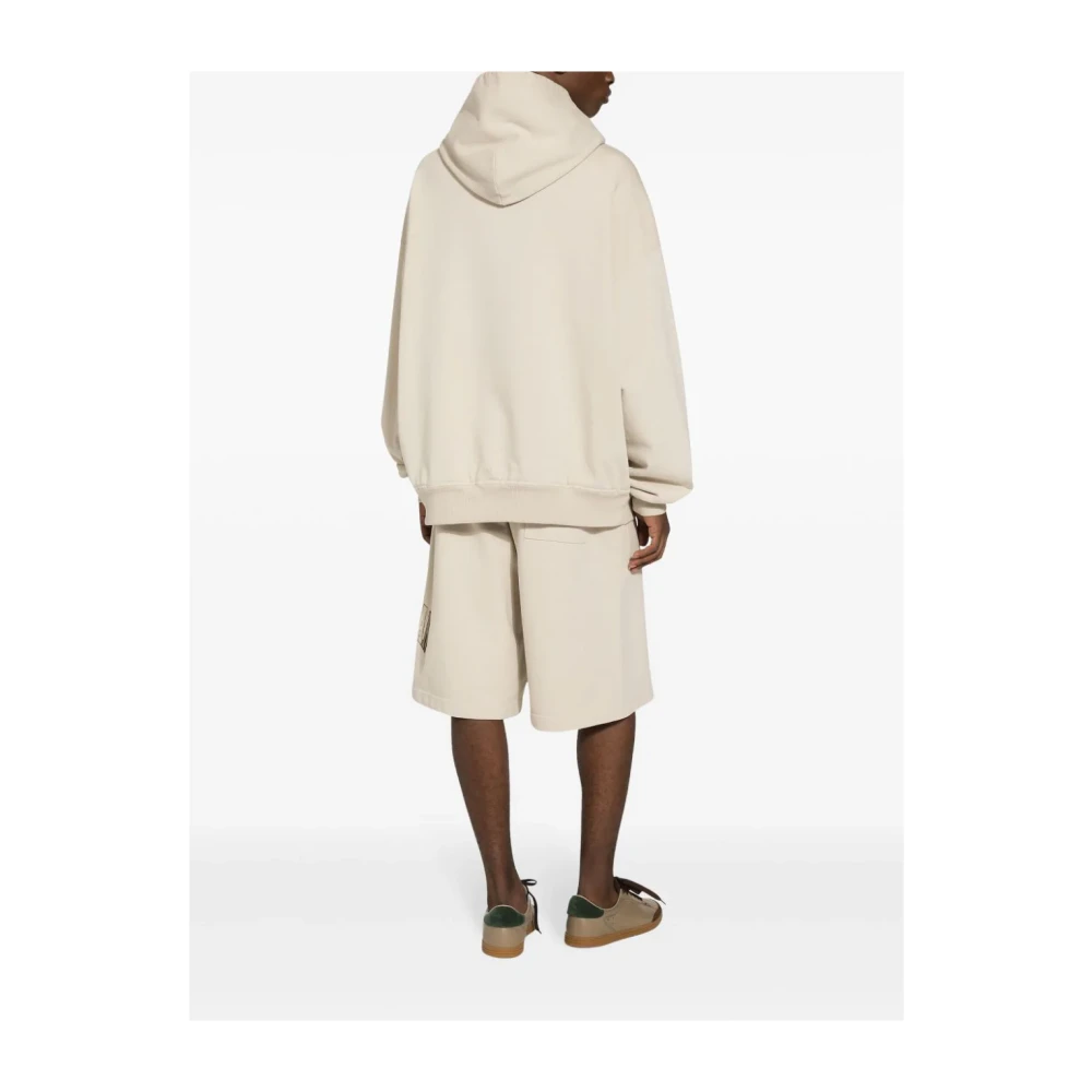 Dolce & Gabbana Beige Sweaters met Logo Borduurwerk Beige Heren