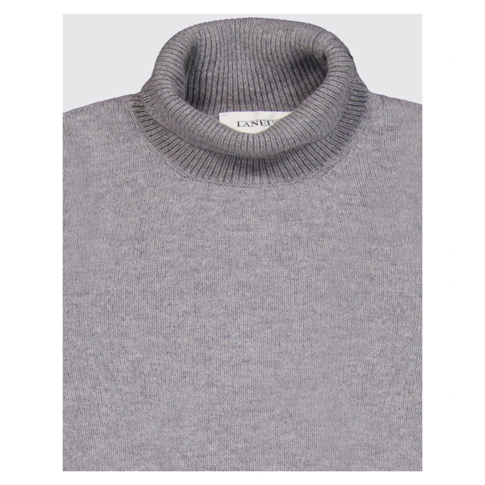 Laneus Cashmere Merino Turtleneck Sweater Gray Heren