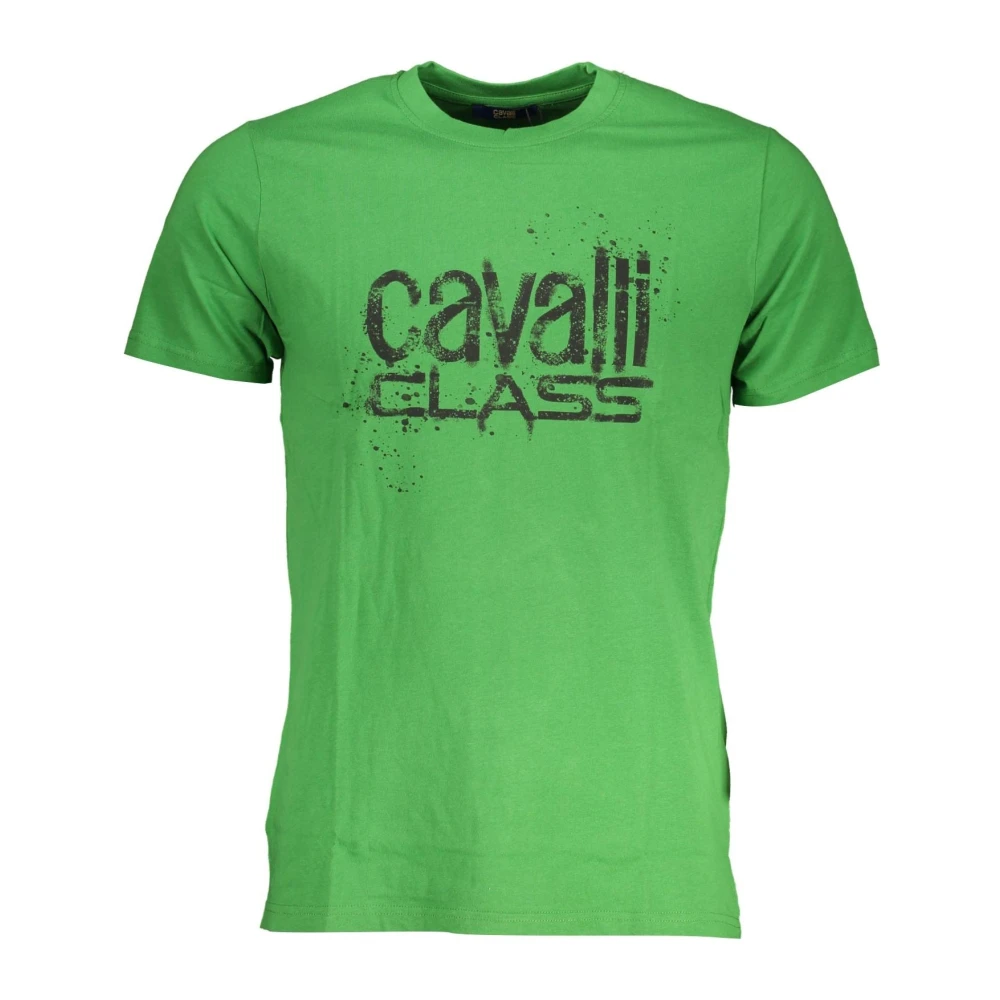 Cavalli Class Groen Heren T-shirt met korte mouwen Green Heren