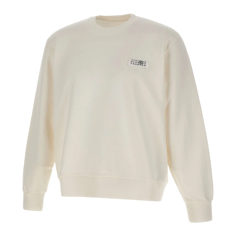 Mm6 Maison Margiela Men's White Numeric Logo Jumper