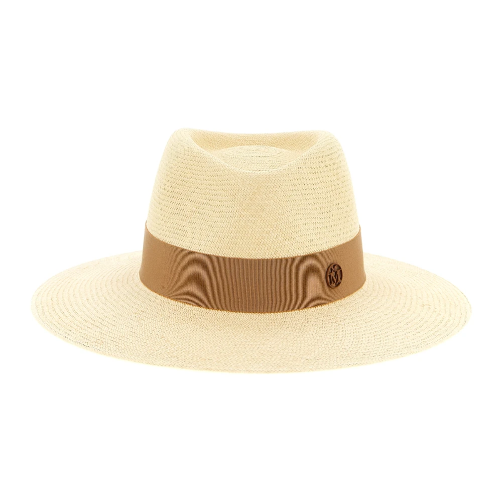 Maison Michel Women's Beige Charles Straw Hat