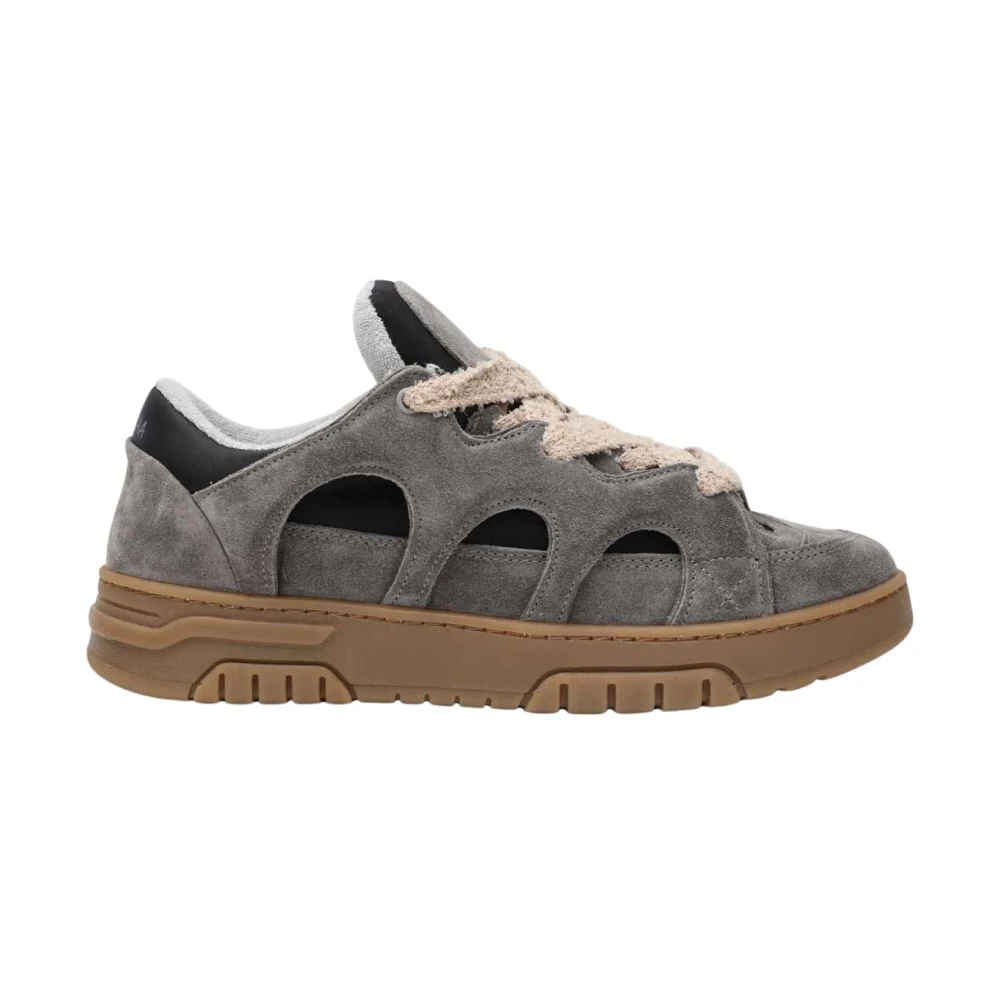 Santha Grijze Lage Sneakers Model 1 Heren Schoenen Grijs
