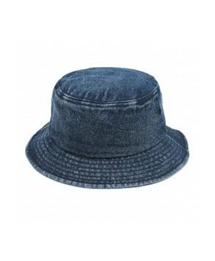 Denim Fisherman Hat with Logo Patch, Diesel, Caps