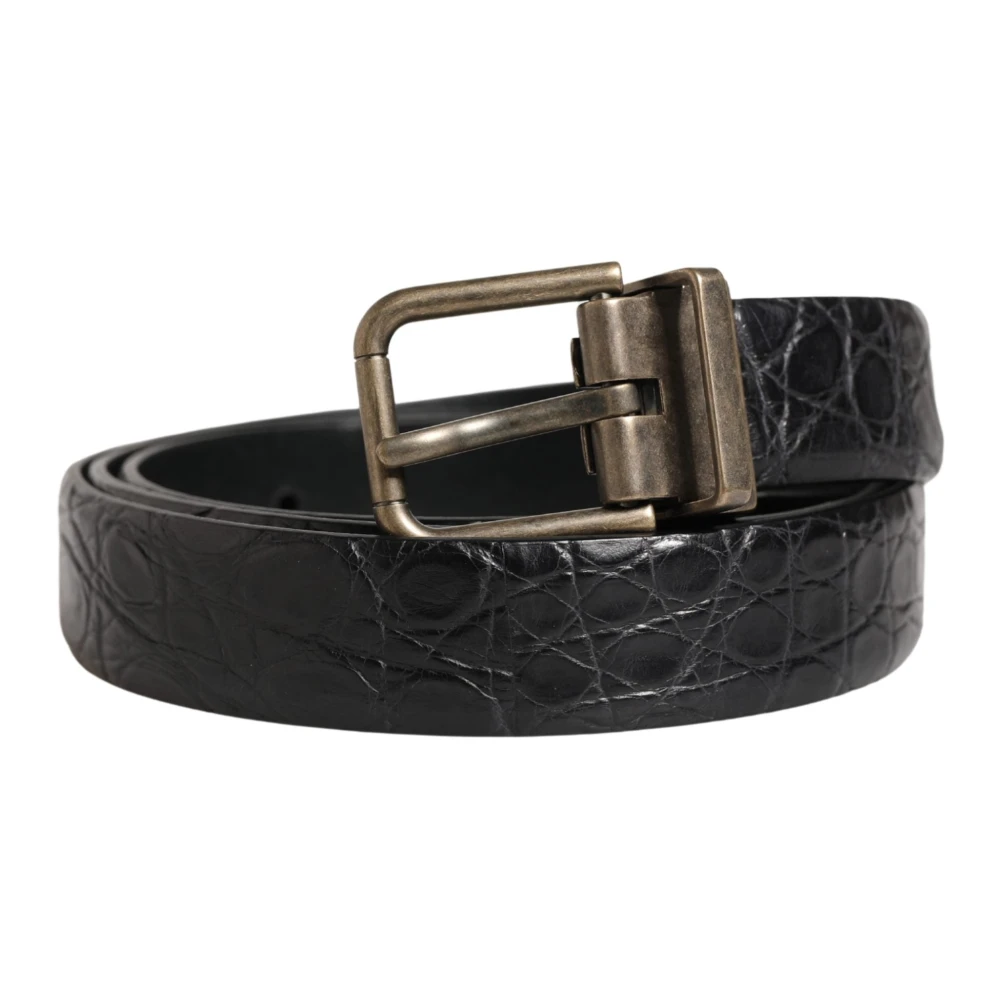 Dolce & Gabbana Mannelijk Zwart Accessoires Heren, 85 Cm, Leer, Belts
