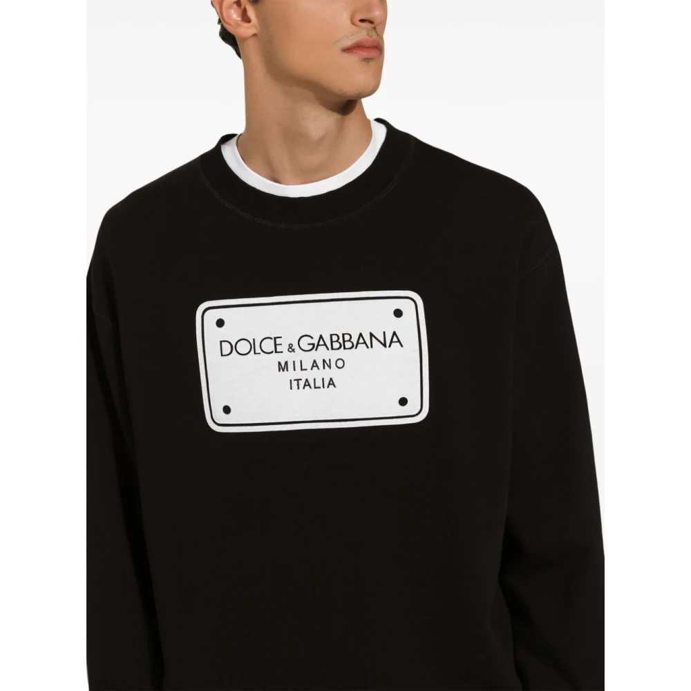 Dolce & Gabbana Zwarte Sweatshirt Aw24 Herenkleding Black Heren