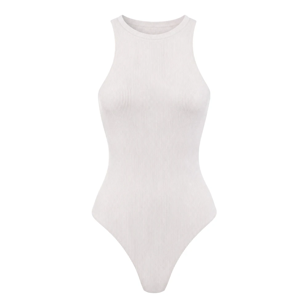 Calvin Klein Jeans Women's White Scoop Back One Piece - Swimsuits - L - Swimwear