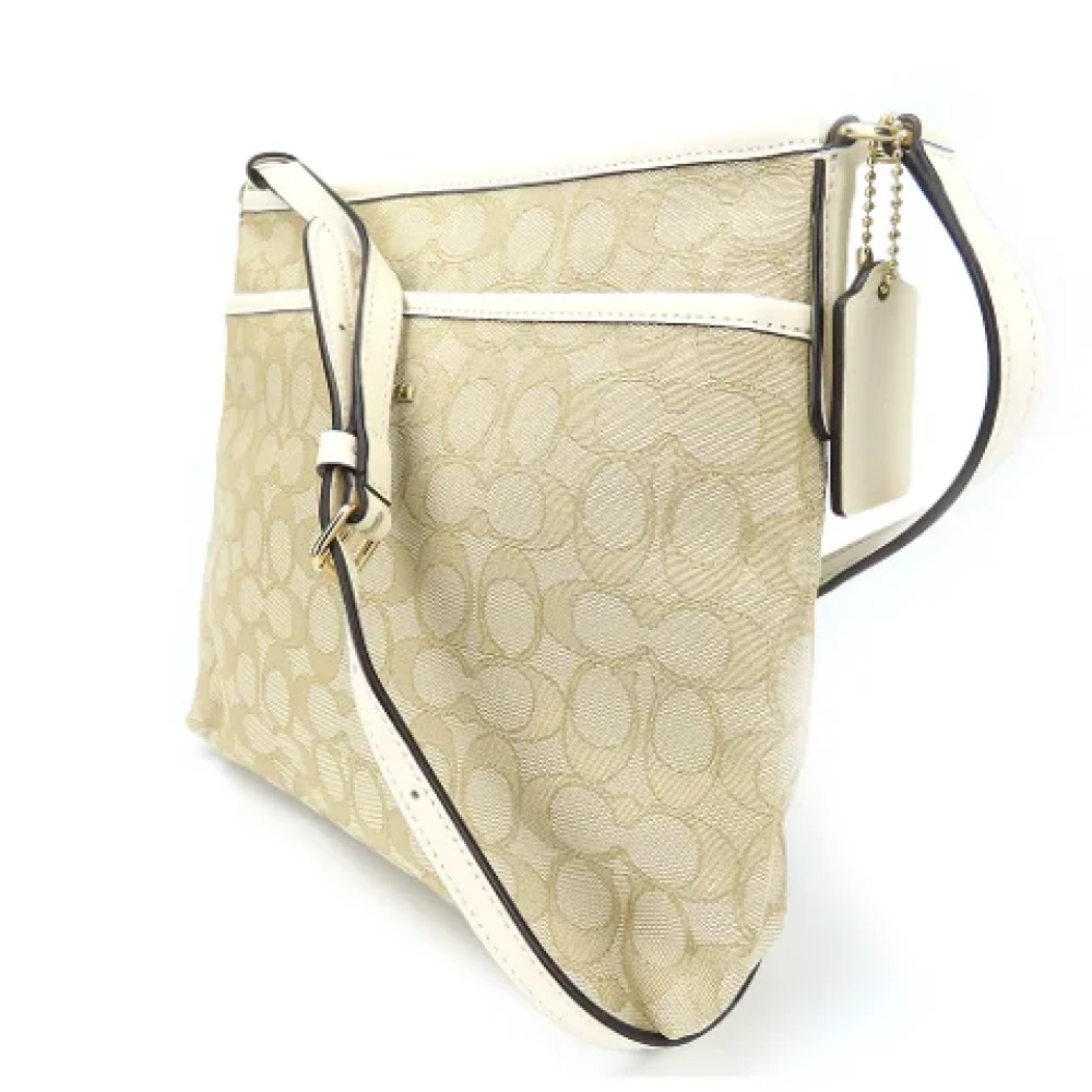 Coach Pre-owned Canvas shoulder-bags Beige Dames