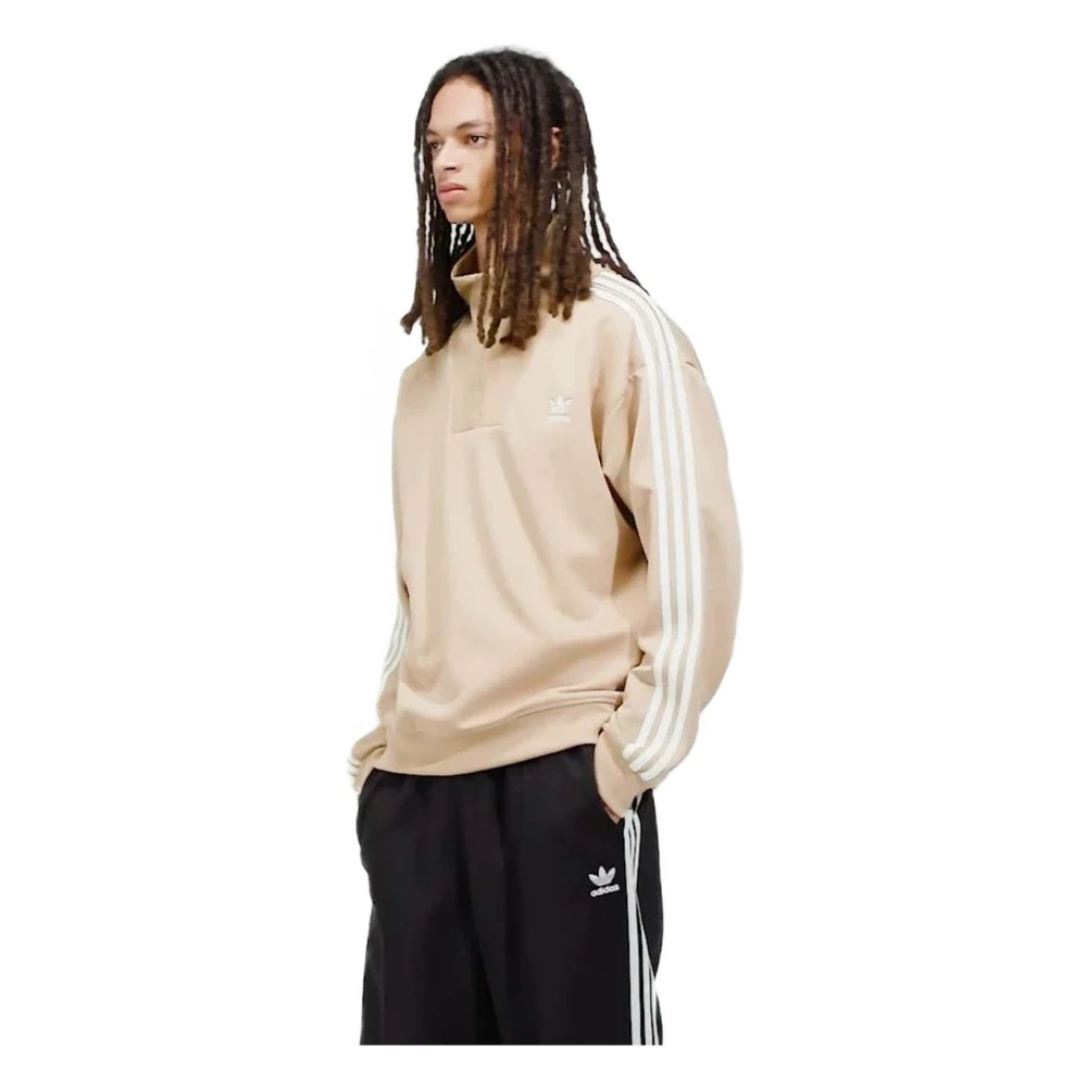 Adidas Adicolor Funnel Hals Jas Beige Heren