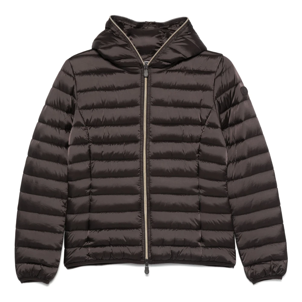 Save The Duck Alexis Hooded Pufferjas Brown Dames