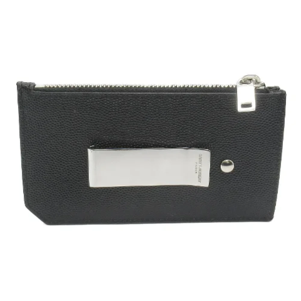Yves Saint Laurent Vintage Pre-owned Leather wallets Black Heren