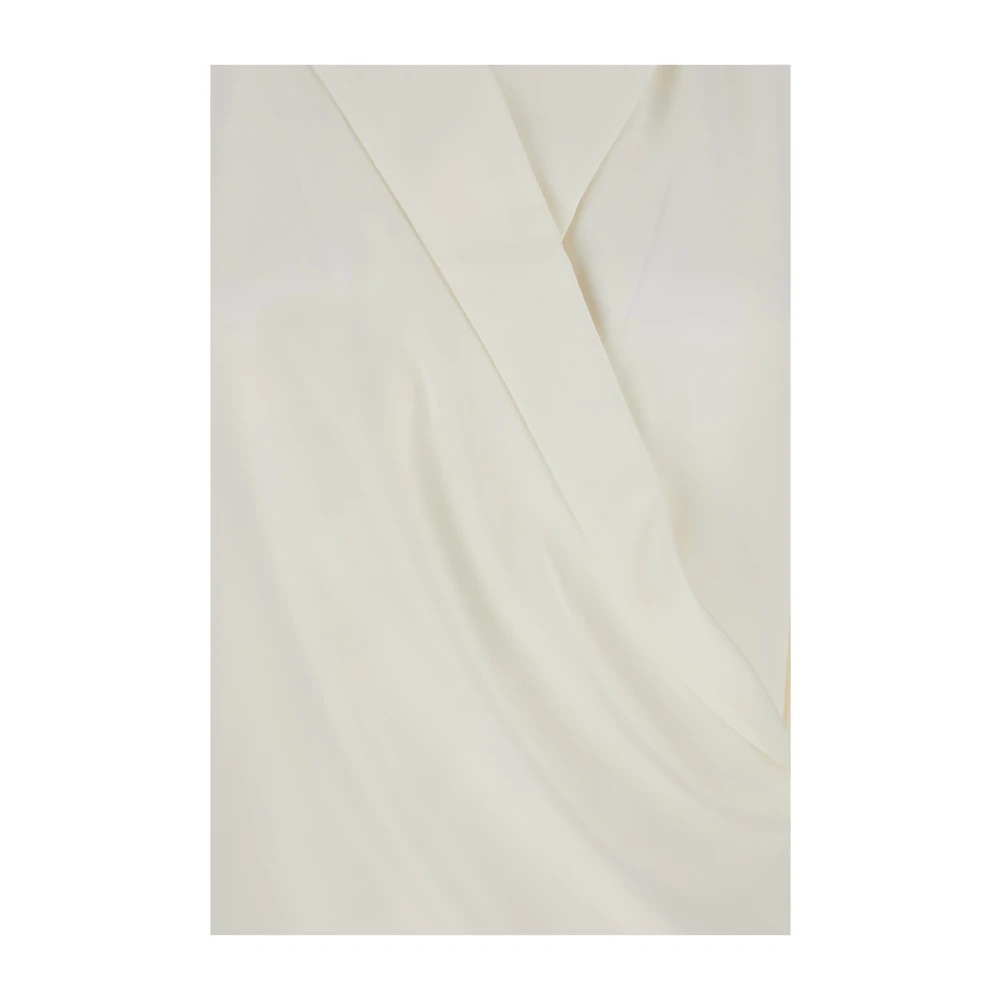 Theory Zijden Crossover Blouse Wit White Dames
