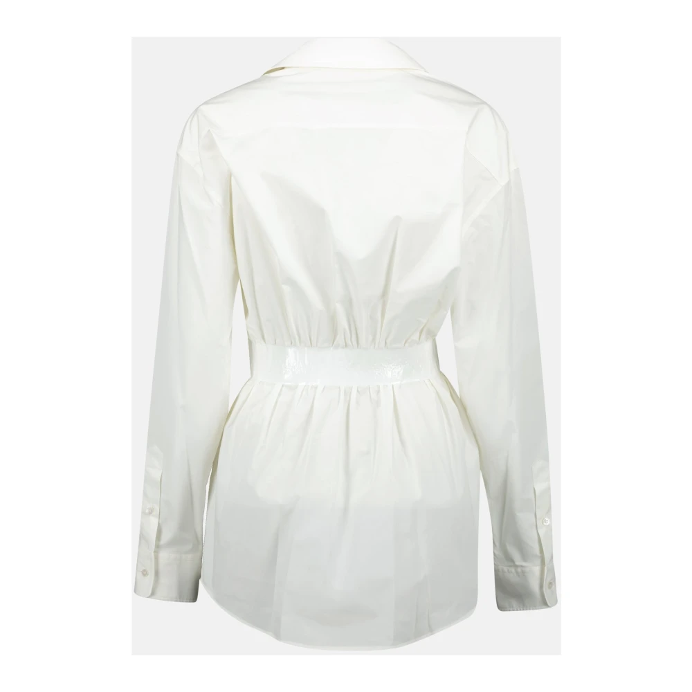 MM6 Maison Margiela Wit Overhemd Slim Fit White Dames