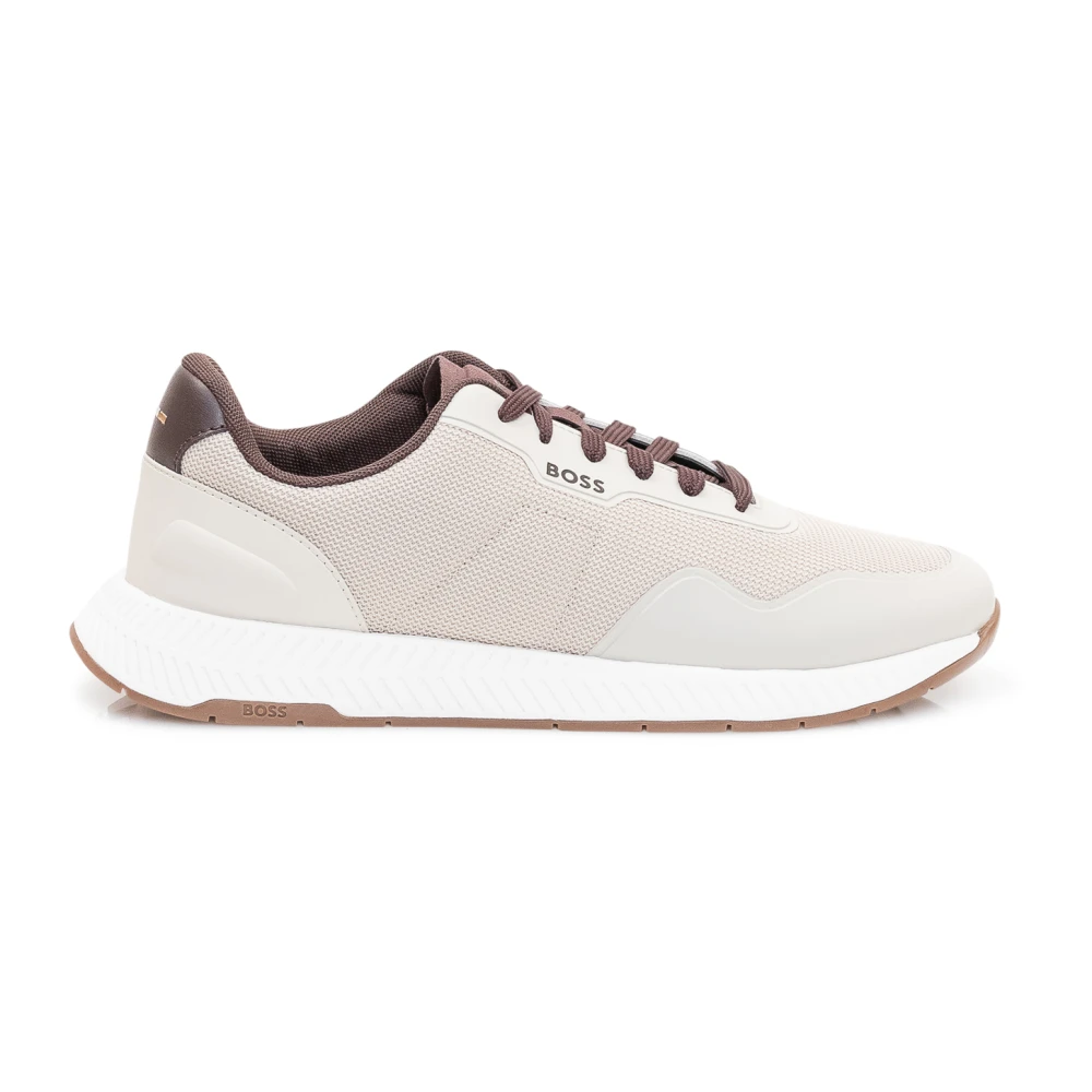 Hugo Titanium Runn Heren Schoenen Beige