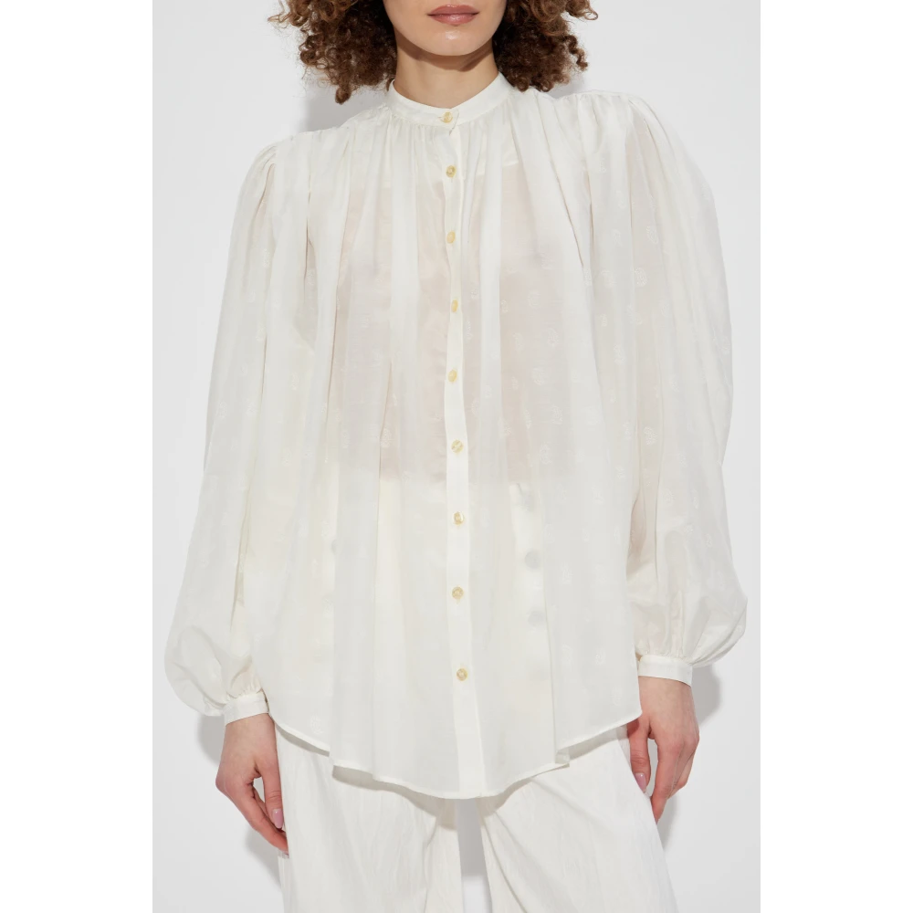 ETRO Overhemd met opstaande kraag Beige Dames