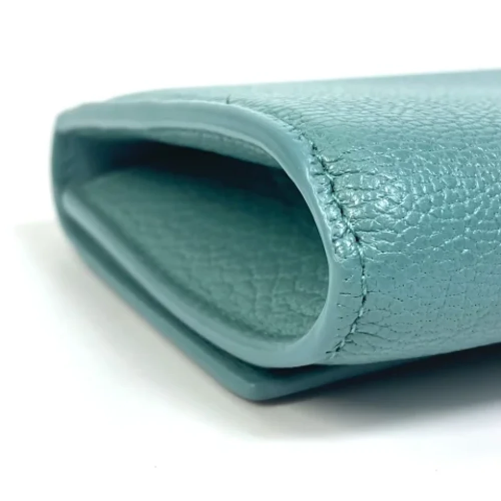 Bottega Veneta Vintage Pre-owned Leather wallets Blue Dames