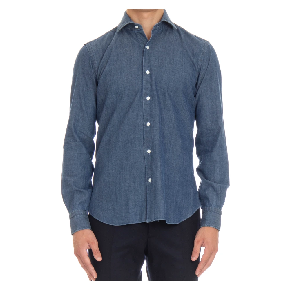 Barba Denim Overhemd Blue Heren