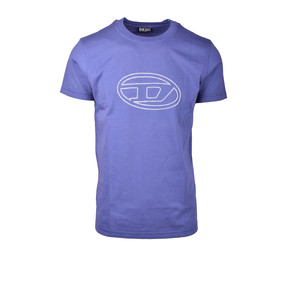 Diesel Paarse T-Shirt voor Heren Purple Heren