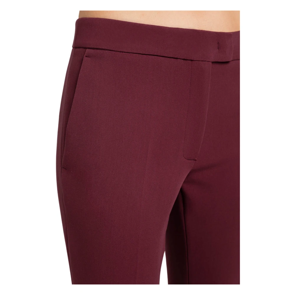 Twinset Bordeaux Broek voor Vrouwen Red Dames