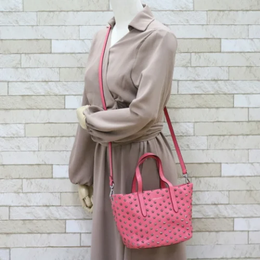 Jimmy Choo Pre-owned Fabric shoulder-bags Red Dames