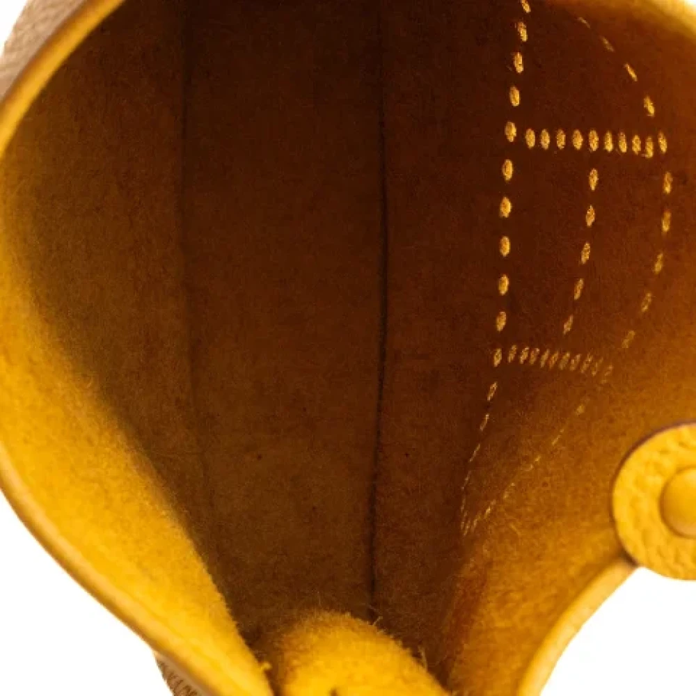 Hermès Vintage Pre-owned Leather shoulder-bags Yellow Dames