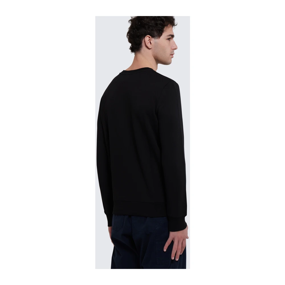 A.p.c. Katoenen sweatshirt met ronde hals en contrasterend logo Black Heren