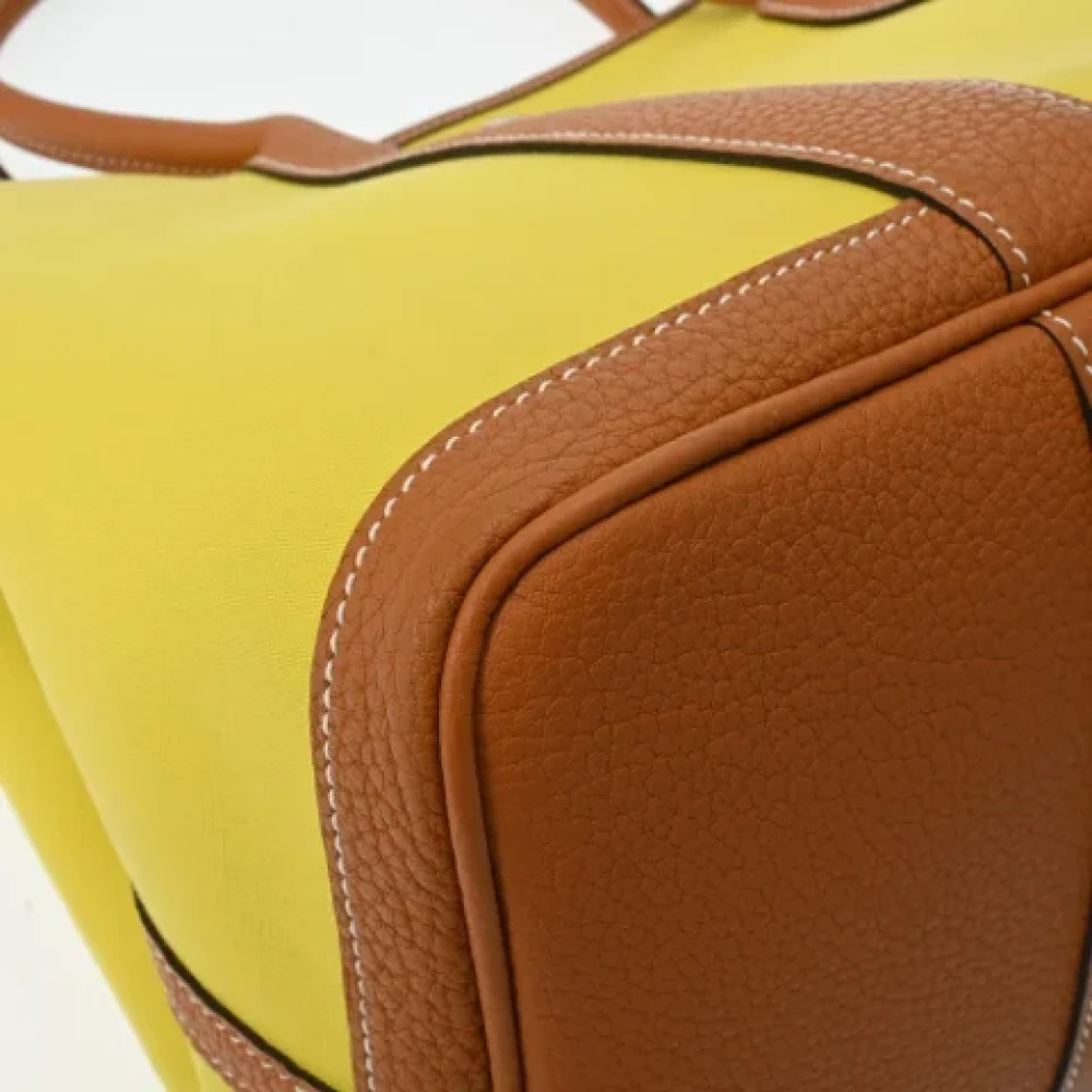 Hermès Vintage Pre-owned Leather handbags Yellow Dames