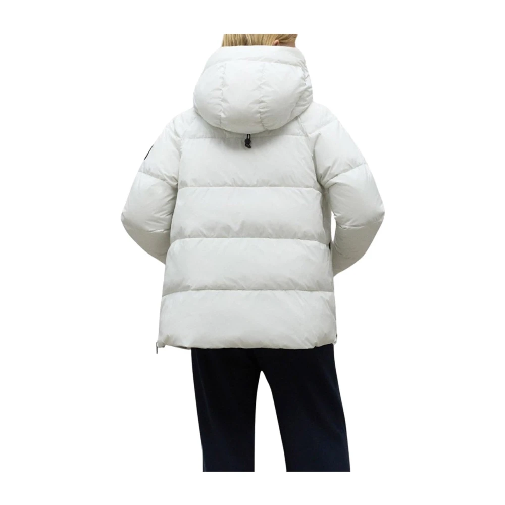 Ecoalf Witte Textiel Dames Puffer Jas White Dames