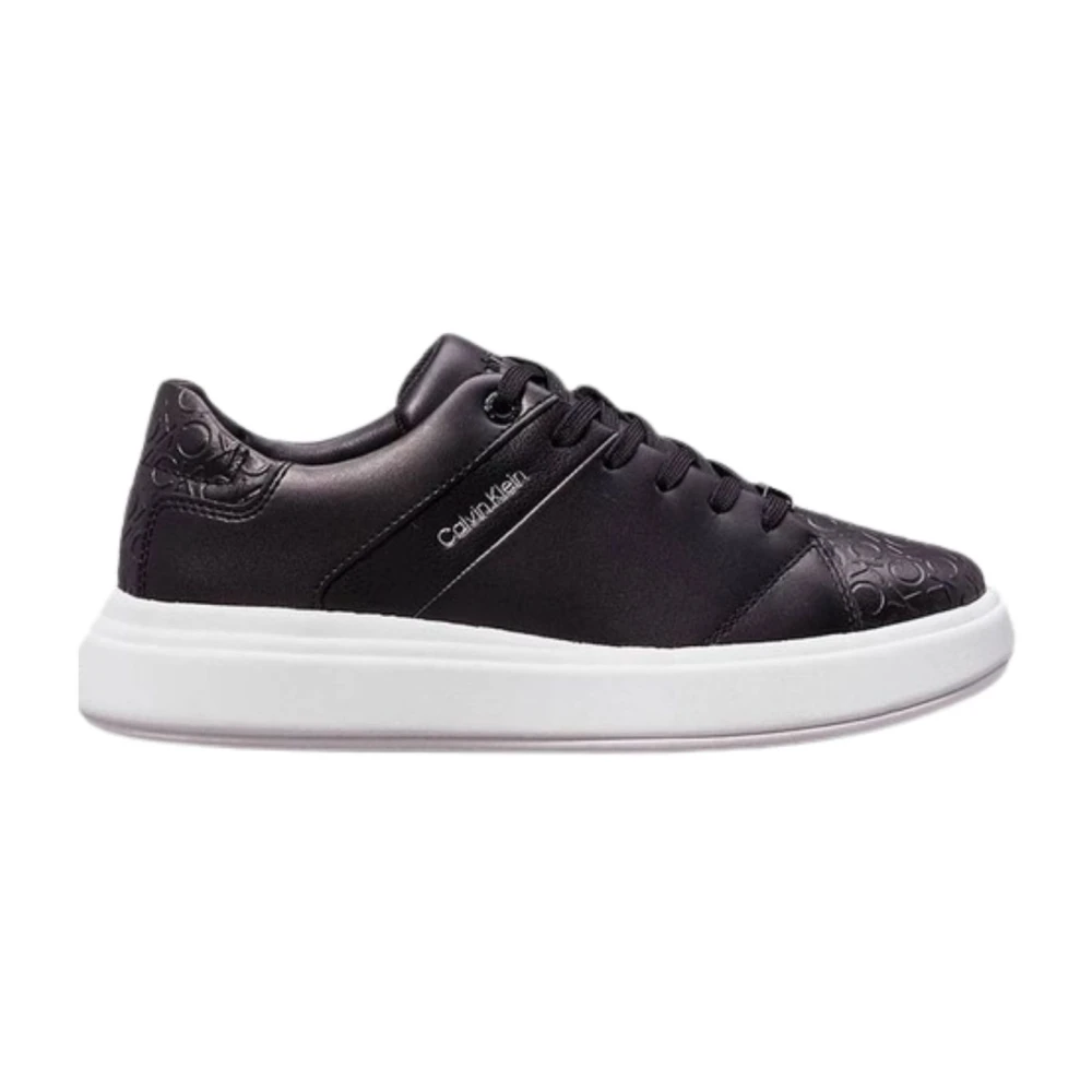 Calvin Klein Lace Up Sneakers Mono Mix Dames Schoenen Zwart
