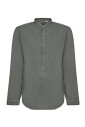 chemise-en-lin-vert-a-col-mandarin