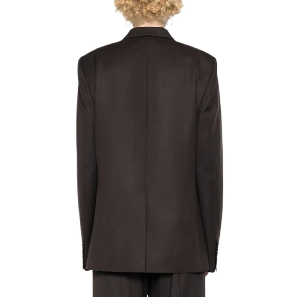 Stella Mccartney Wollen Blazer met Peak Revers Brown Dames