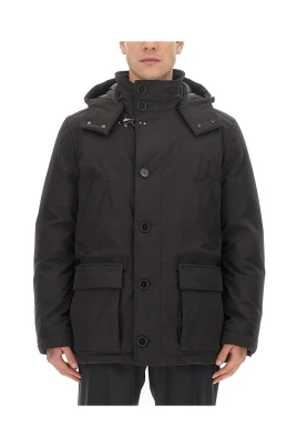 Technical Fabric Hooded Jacket