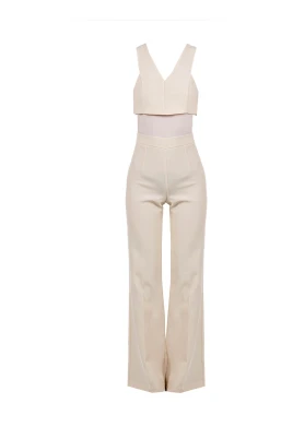 Elegant V-ringad jumpsuit