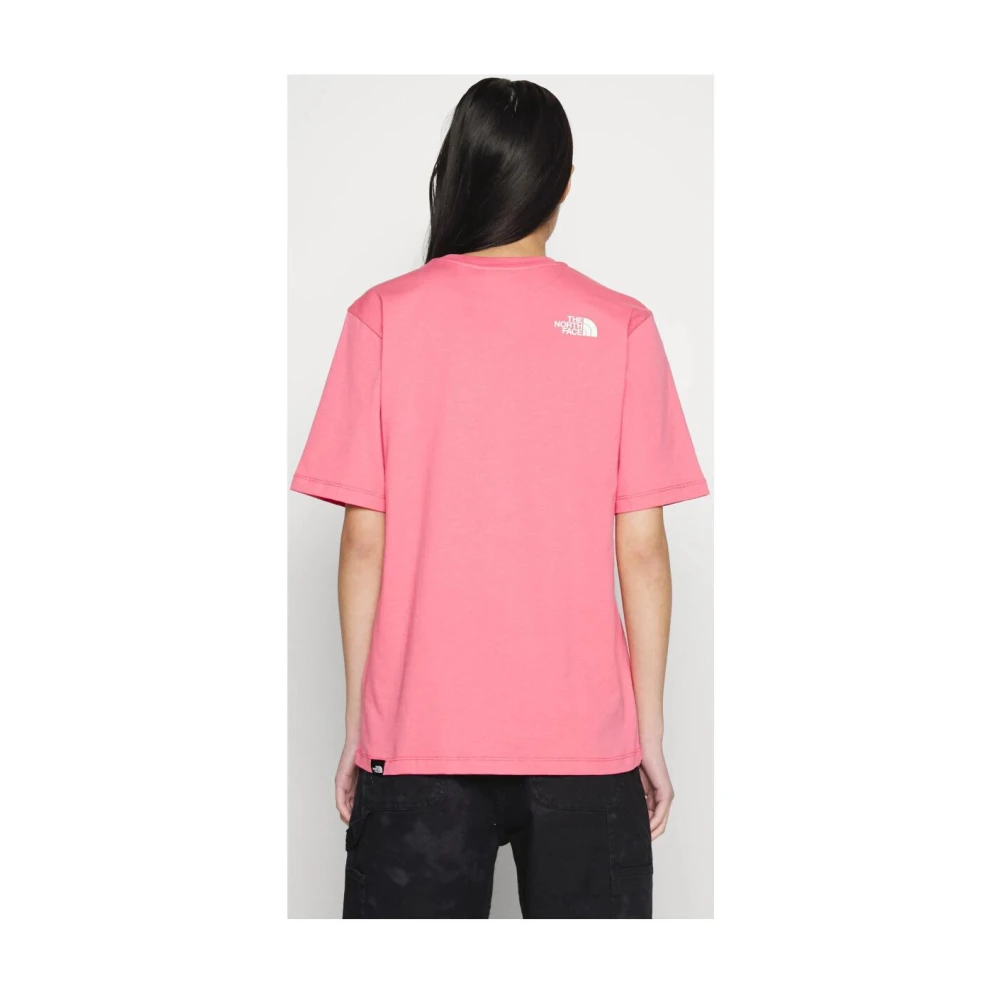 The North Face Relaxed Fit Crew Neck Tee Pink Dames