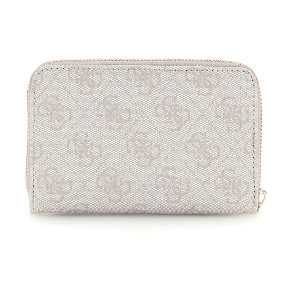 Guess Laurel Small Zip Portemonnee met Dove Logo Pink Dames