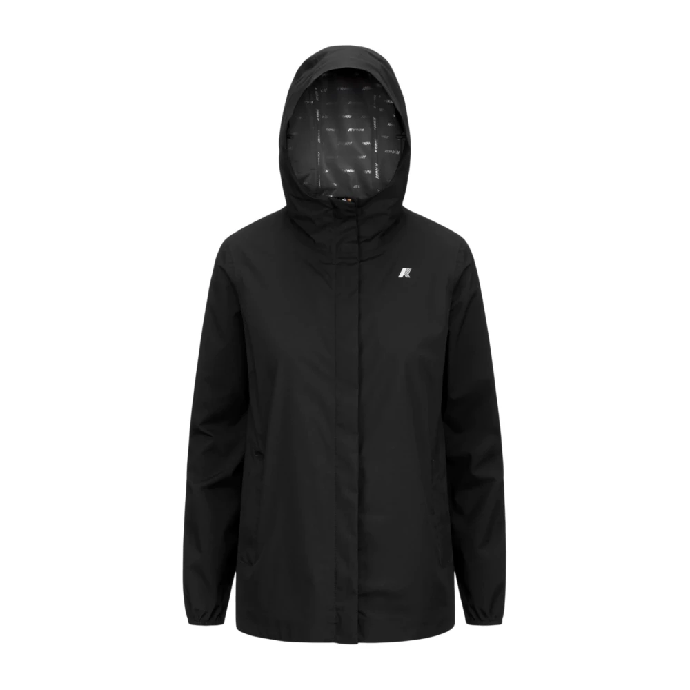 K-Way Donna Nero Giacche, Xl, New,