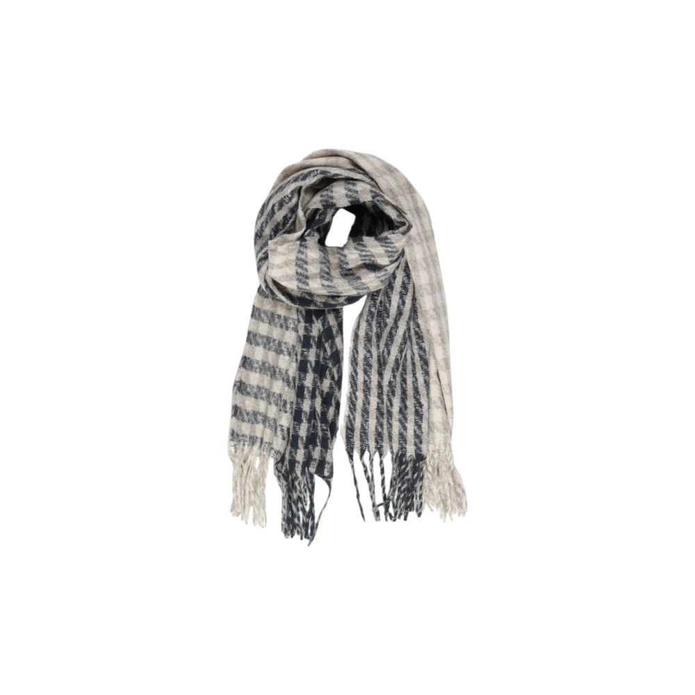 Only Onlcarolina Life Soft Check Scarf - Female - Winter Scarves - Gray - One Size - Accessories