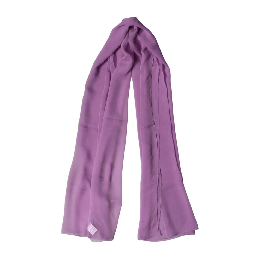 Dolce & Gabbana Mannelijk Purper Accessoires Heren, Paars, One Size, Silk Neck Wrap Shawl Scarf