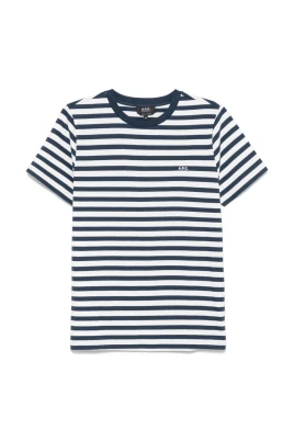Flerfärgad kortärmad bomulls-t-shirt