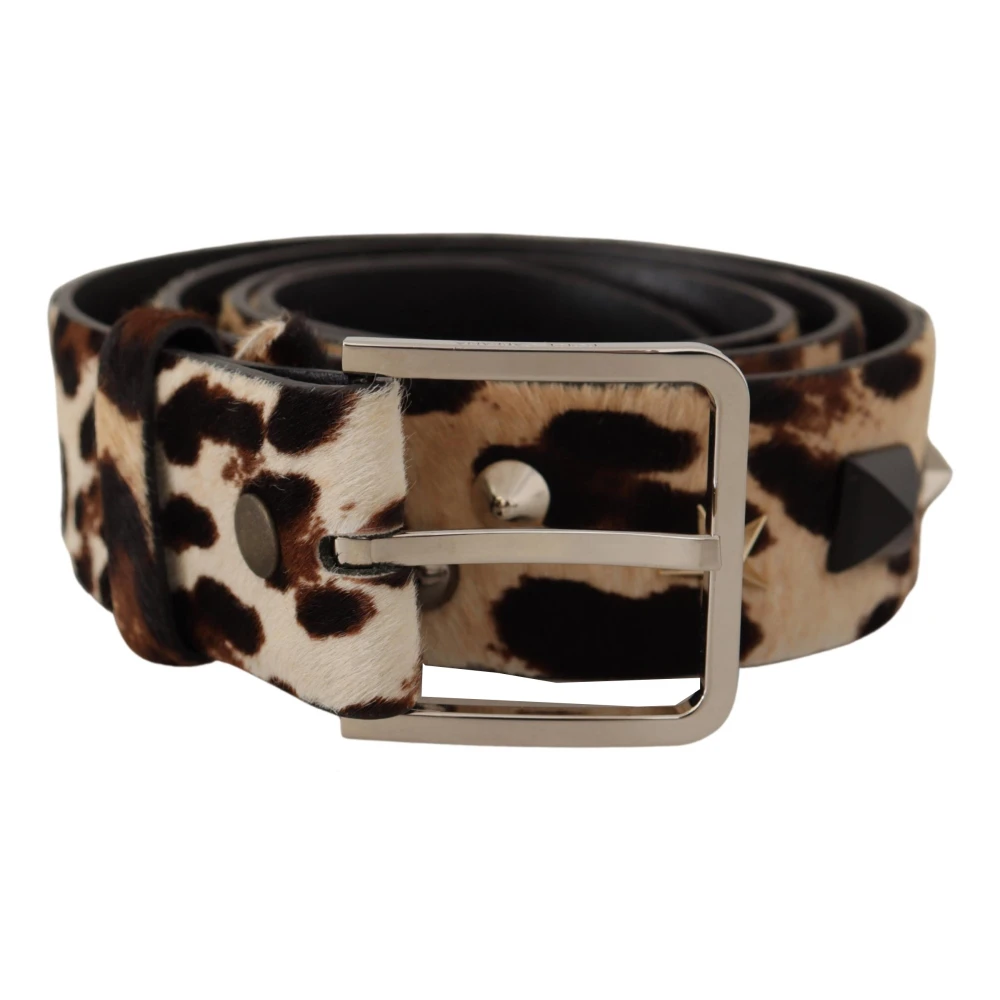 D&G Riem D&G Luipaard kalf haar riem bezaaid detaillering